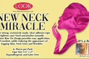 New neck tape advertisement with results image.