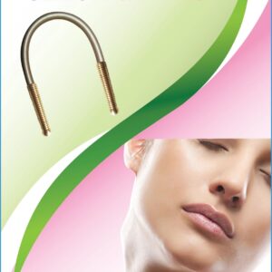 Elegant skincare advertisement featuring a serene woman and a beauty tool.