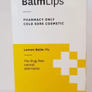 Packaging of Lemon Balm 1% cold sore treatment cream.