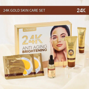24K gold skin care set for anti-aging and brightening.